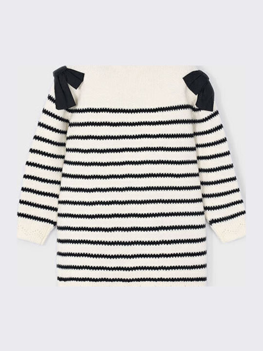 Children's Dress Long Sleeve Knitted Striped Macchiato