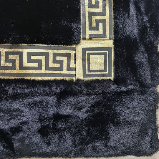 Saray Home Luxurius Rug Rectangular Furry Black
