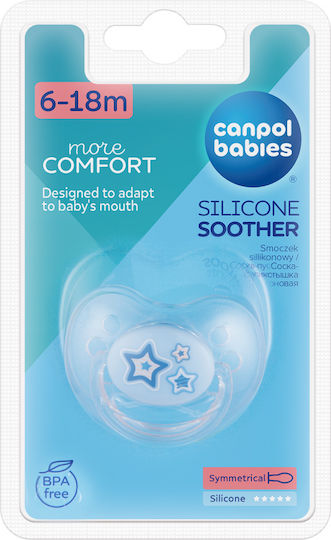 Canpol Babies Πιπίλα Σιλικόνης Blue για 6-18 μηνών