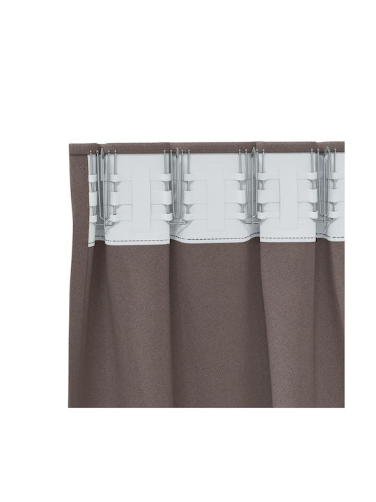 vidaXL Set Curtains Blackout Window with Tab Top Brown 140x245cm