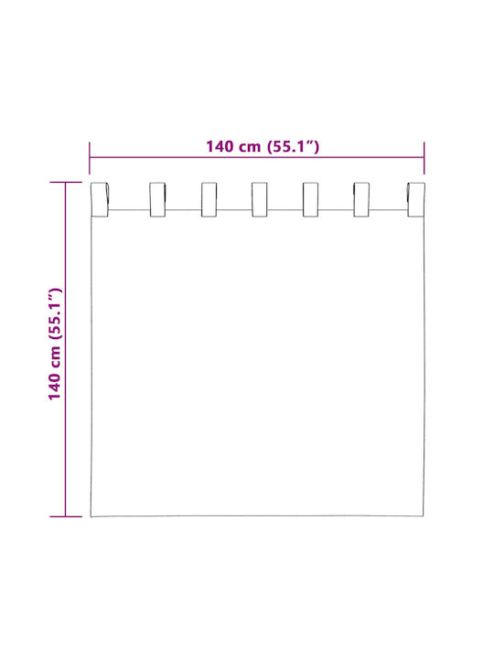 vidaXL Set of Beige Blackout Window Curtains with Tab Top 140x140cm