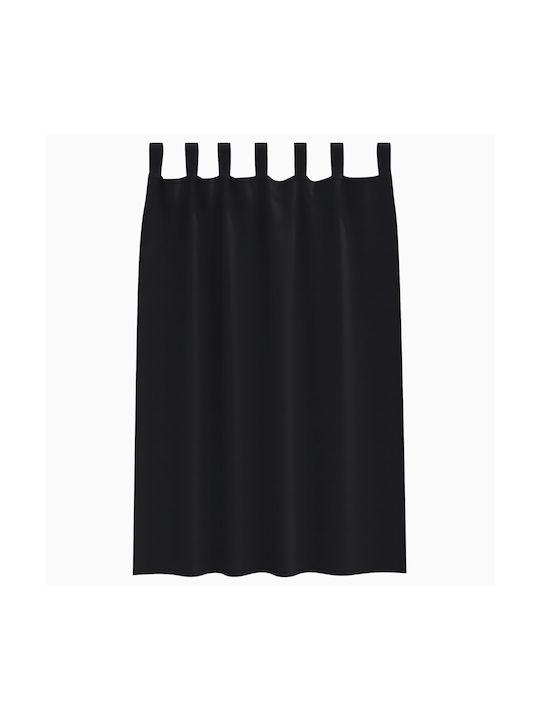 vidaXL Blackout Window Curtain Set with Tab Top Black 140x175cm