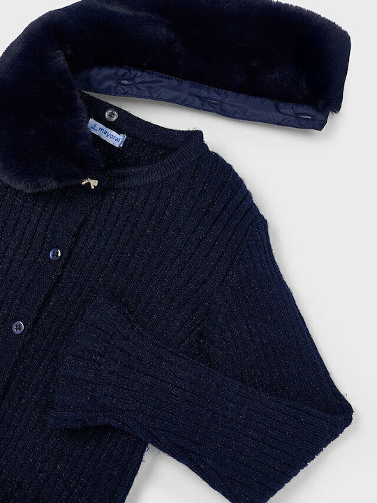 Kids Cardigan Knitted Navy Blue
