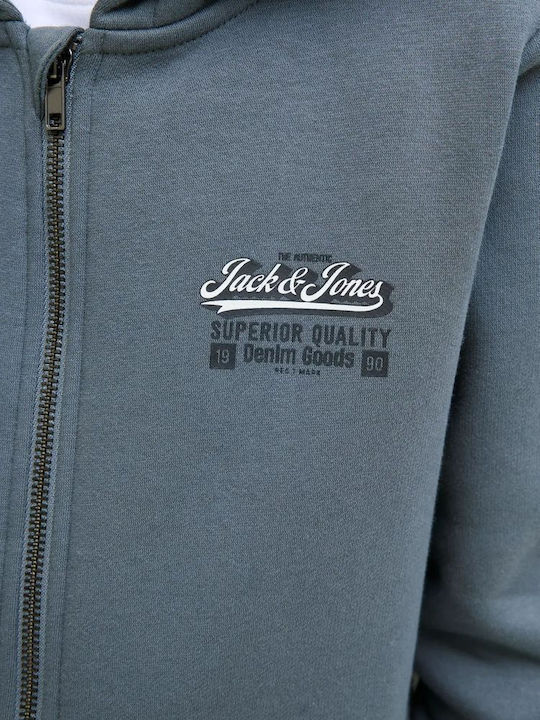 Kinder-Sweatshirtjacke Baumwolle Grey/Blue