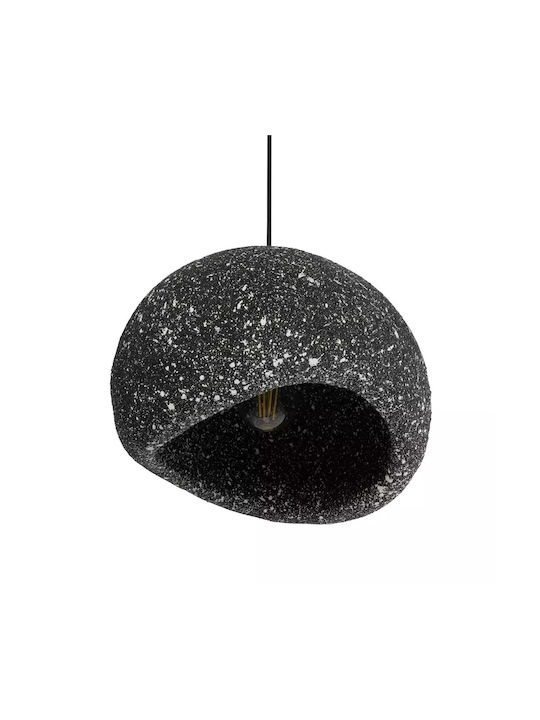 GloboStar Stone Hängelampe Gray Glocke mit Fassung E27 35x31x26cm.