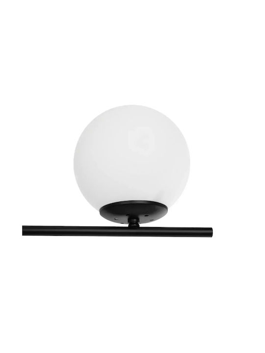 GloboStar Globus Pendant Light Black Ball with Socket E27 65x15x23cm