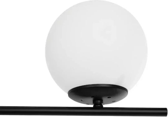 GloboStar Globus Κρεμαστό Φωτιστικό Μαύρο Μπάλα με Ντουί E27 65x15x23εκ.
