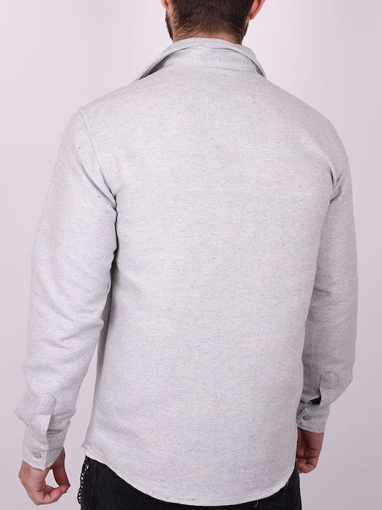 Long-sleeved Shirt in Wide Line Gray