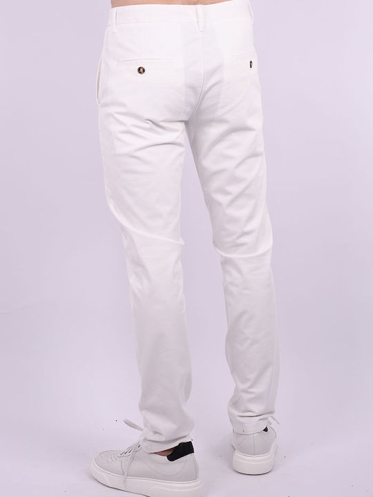 Trousers Chino in Slim Fit Off White