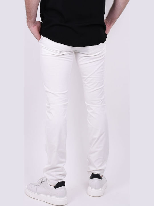 Trousers Chino in Slim Fit Off White