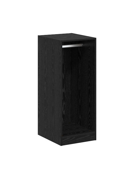 Wand Wohnzimmer Vitrine aus Spanplatte Schwarze Eiche 41x48x102cm