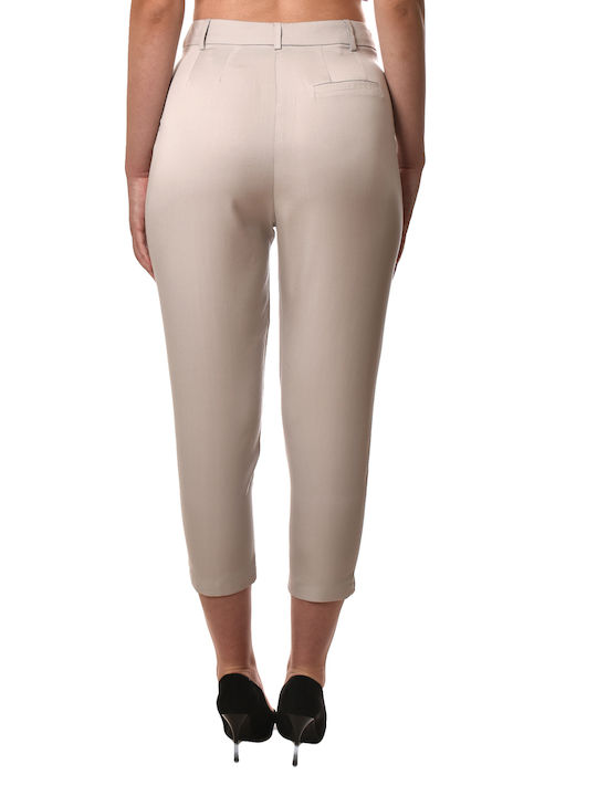 Damen Stoffhose in Entspannte Passform Silber Grau