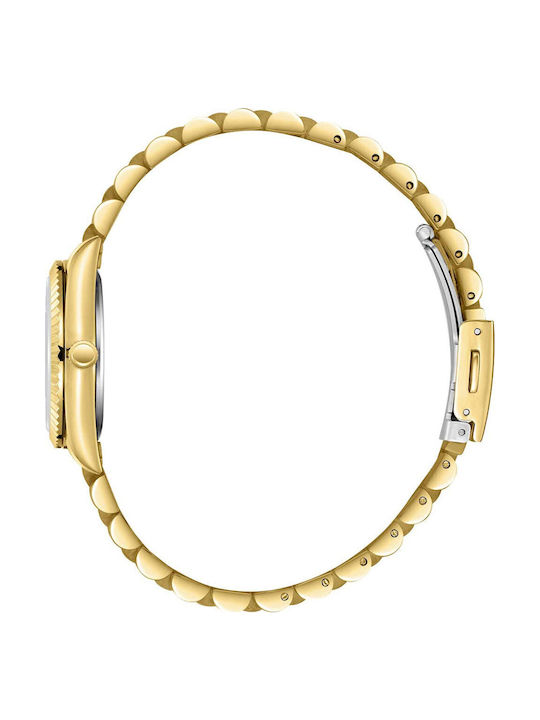 Lee Cooper Crystals Women's Watch with Gold Metal Bracelet