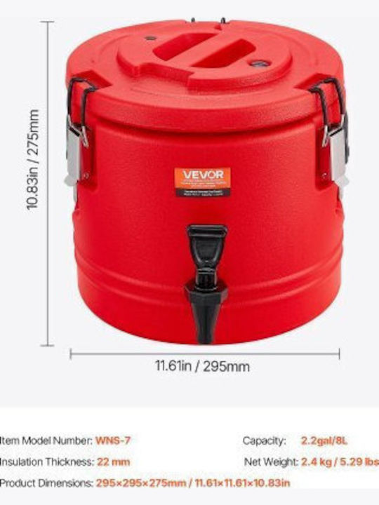 Vevor Hot & Cold Beverage Dispenser 8lt