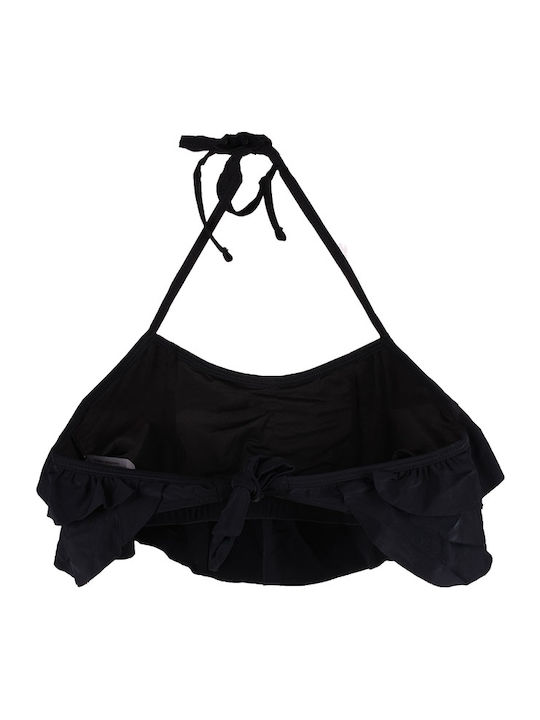 Set Bikini Ψηλόμεσο Floral Μαυρο