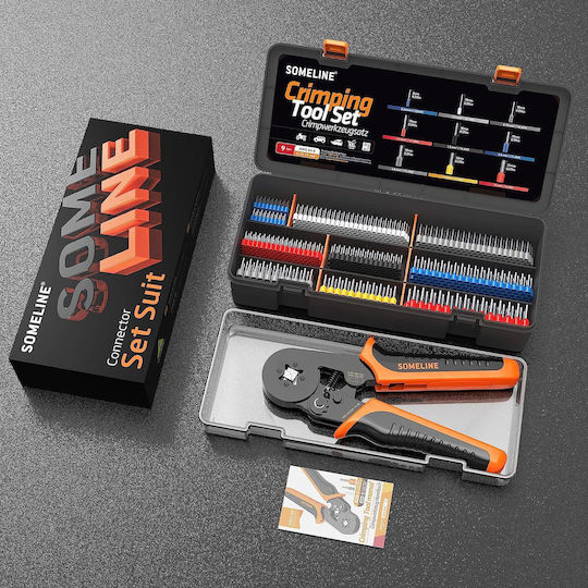 Set Cleste Sertizat Pentru Pin Conector 770 Terminale Conductoare 0,25-10 Mm² 9 Dimensiuni Hexagonale In Cutie De Depozitare Transport Someline