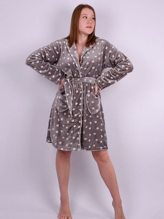 Tress Winter Damen Robe Gray