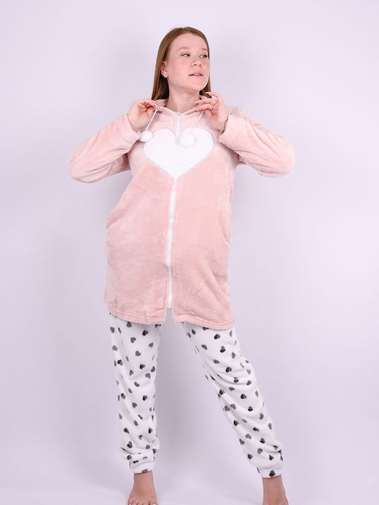 Tress Winter Damen Robe Pink
