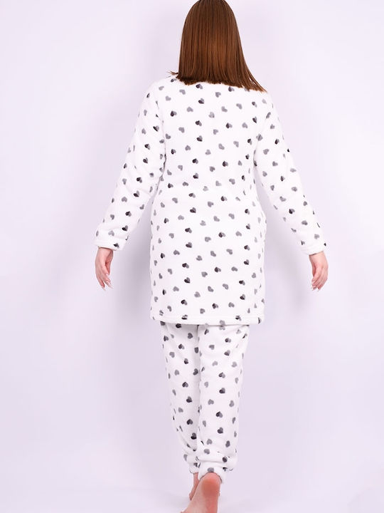 Tress Winter Damen Robe White