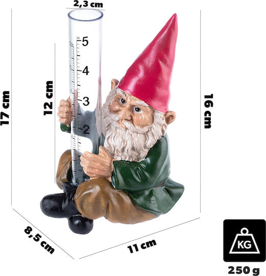Kadax Rain Gauge Rainfall Meter Accumulation Decorative Garden Gnome