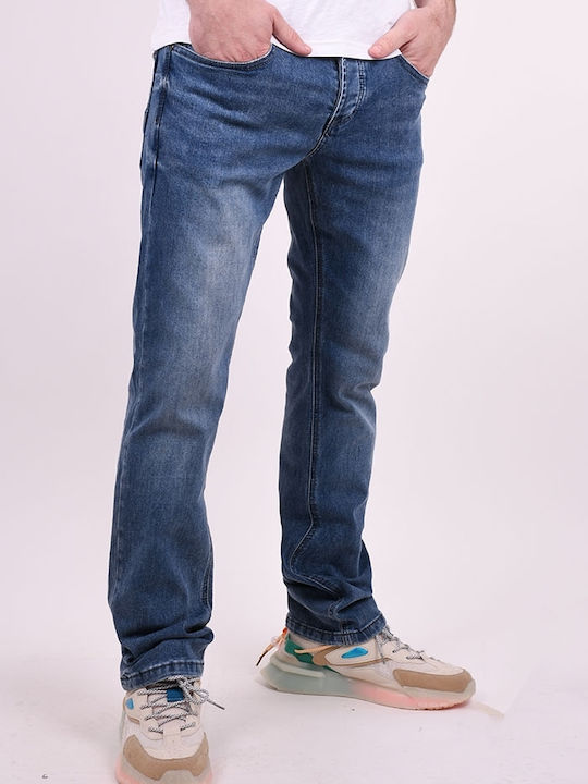 Men's Jeans Pants Elastic Blue