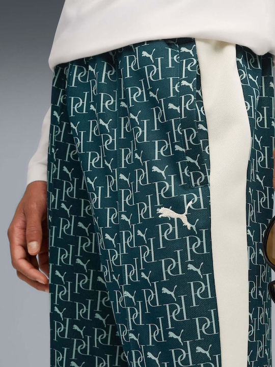 Football Sweatpants Glossy with Elastic Green