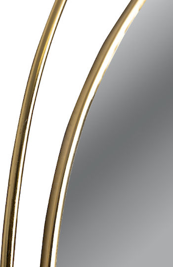 Wall Mirror with Gold Metallic Frame 90x60cm 1pcs