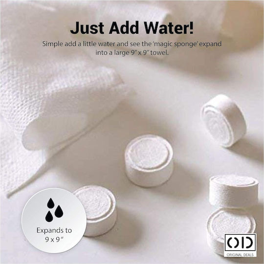 Compressed Disposable Wet Wipes Hypoallergenic Biodegradable Facial Body Hygiene Babies Children Adults Dermatologically Tested Set 100 Pieces Original Deals