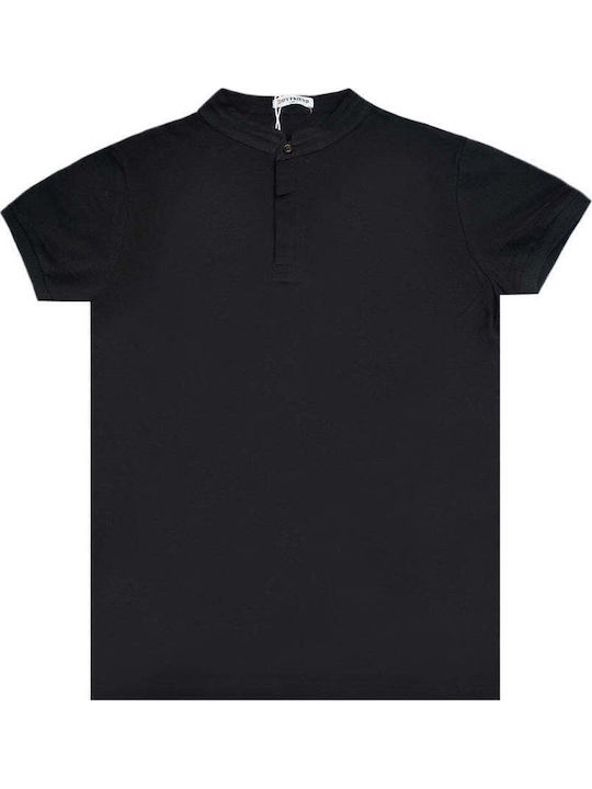 Herrenbluse Kurzarm Schwarz 00124-1-Schwarz