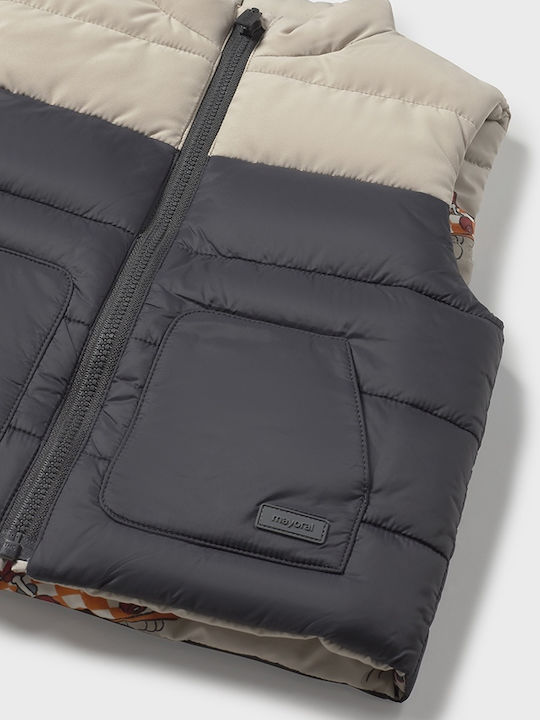 Kids Quilted Sleeveless Jacket Dark Grey