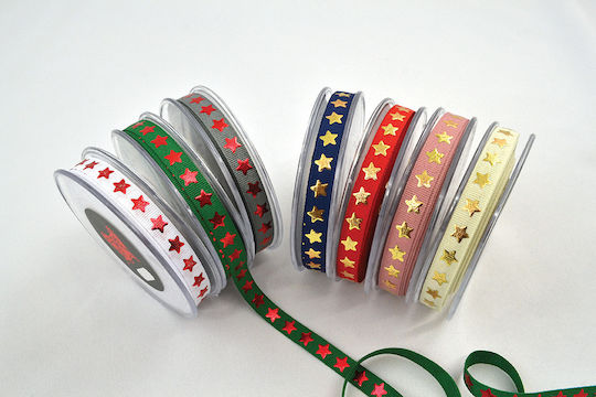 Лента Gro Shiny Stars Сивo-червена 1.2 См Х 18 М Сивo-червена