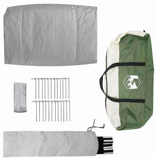 vidaXL Campingzelt Grün 383x338x217cm
