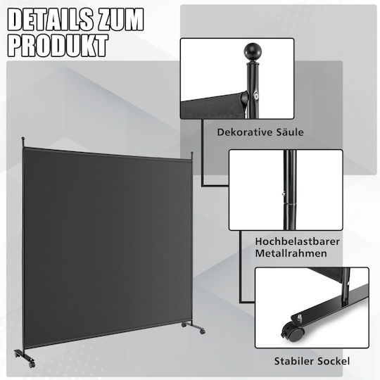 Costway Decorative Room Divider Fabric 184x184cm