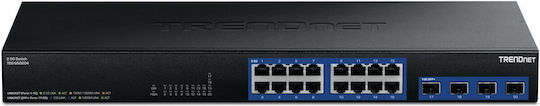 Trendnet TEG-S50204 Управление на L2 Switch с 16 Портове Ethernet и 4 SFP Портове