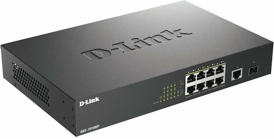 D-Link DGS-1010MP/E Unmanaged L2 PoE Switch με 8 Θύρες Gigabit (1Gbps) Ethernet και 1 SFP Θύρα