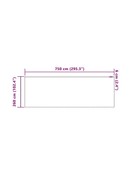 vidaXL White Window Curtain with Pencil Pleat 750x260cm
