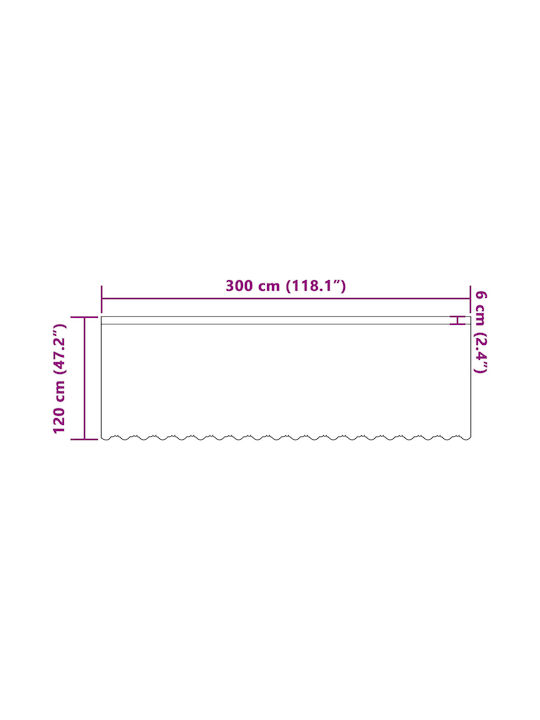 vidaXL White Window Curtain with Pencil Pleat 300x120cm