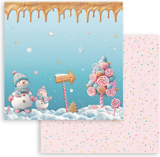 Scrapbooking-Zubehör Χαρτιά 10 Stück 20,3×20,3cm Stamperia Candy Christmas