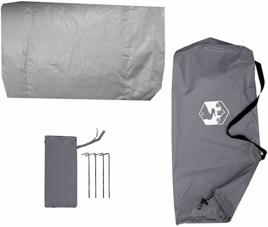 vidaXL Camping Tent Black 3 Seasons 208x140x175cm