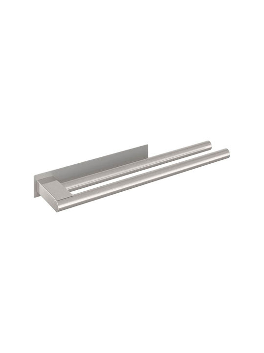 vidaXL Single Wall-Mounted Bathroom Shelf Unit ​40x9cm Inox Silver