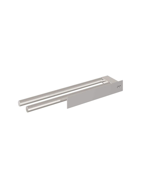 vidaXL Single Wall-Mounted Bathroom Shelf Unit ​40x9cm Inox Silver