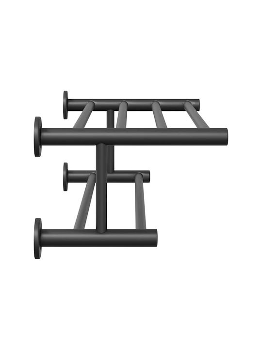 vidaXL Single Wall-Mounted Bathroom Shelf Unit ​61x23cm Inox Black