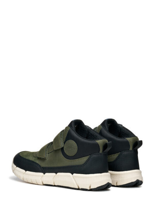 Flexyper Kids Sneakers High with Hoop & Loop Closure Khaki