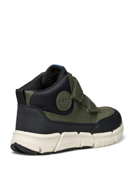 Flexyper Kids Sneakers High with Hoop & Loop Closure Khaki