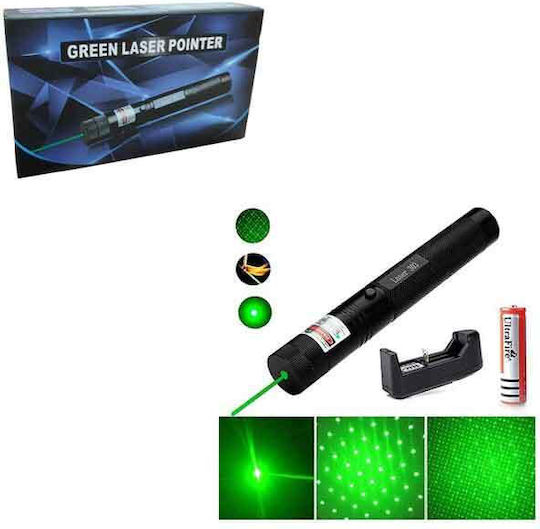 Laser 303 с Зелен Лазер в Черен Цвят