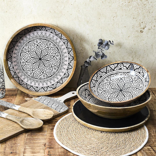 The Home Deco Factory Σετ Ξύλινων Εργαλείων Σερβιρίσματος Καφέ