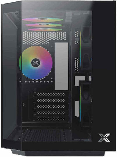 Xigmatek Cubi M Gaming Mini Tower Κουτί Υπολογιστή με Πλαϊνό Παράθυρο και ARGB Φωτισμό Μαύρο