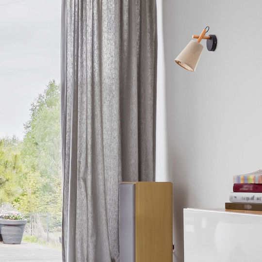 TK Lighting Vaio Μονό Σποτ με Ντουί E27 σε Μπεζ Χρώμα