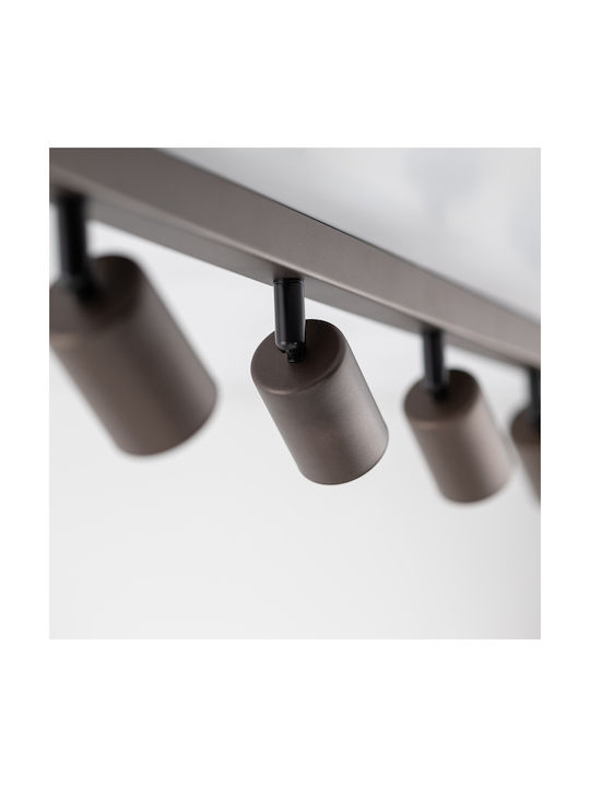 TK Lighting Спот с 8 Светлини и с Цокъл GU10 в Кафяв Цвят