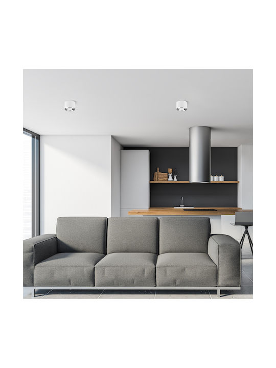 TK Lighting Moris Μονό Σποτ με Ντουί AR111 σε Λευκό Χρώμα